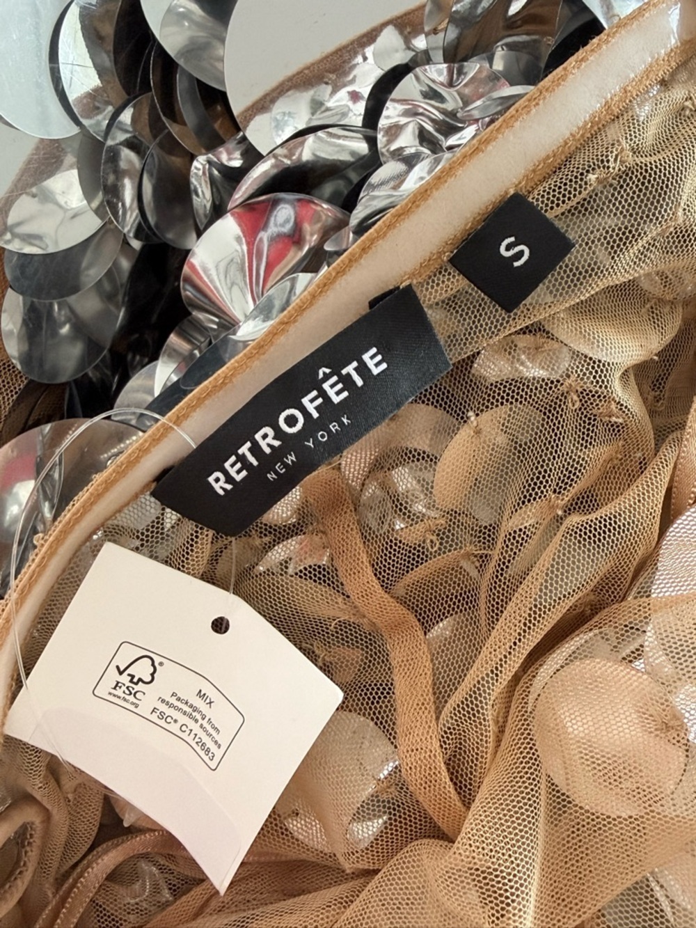 Retrofete Mischa Sequin Dress Size Small $1198 - Picture 14 of 16